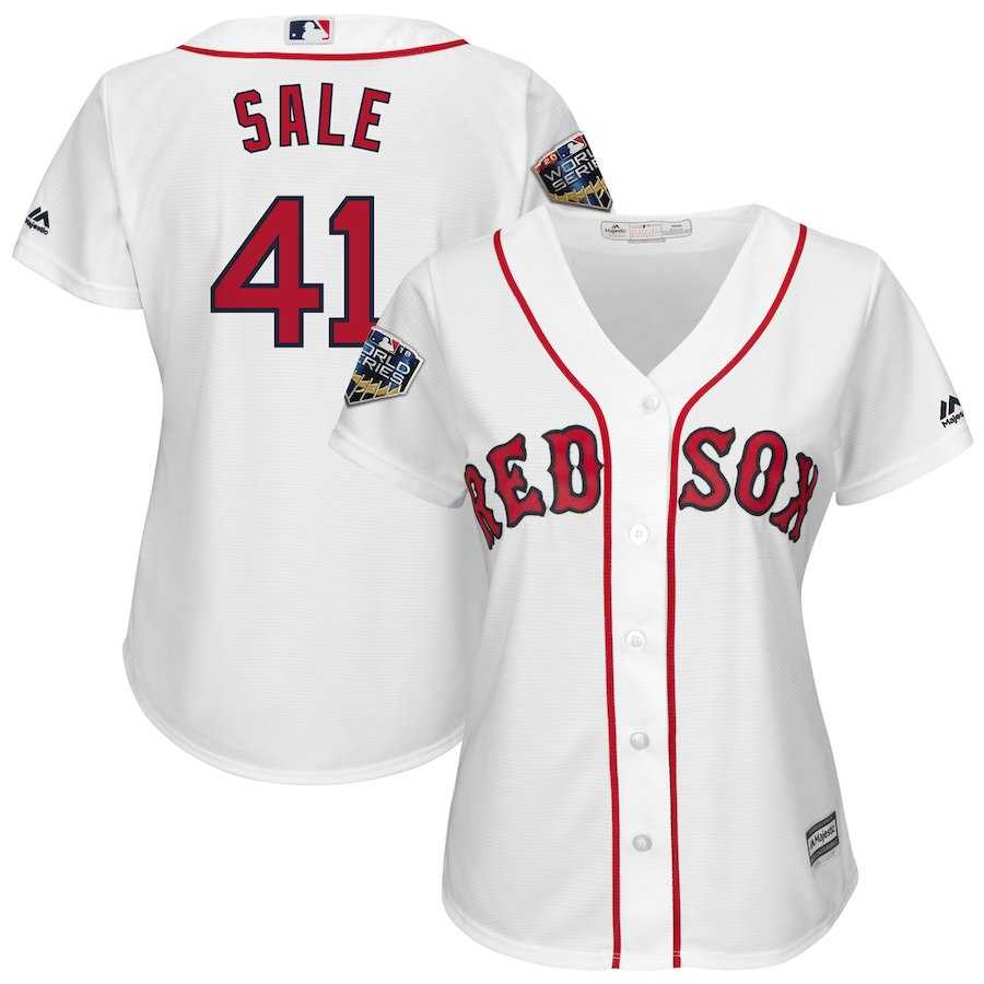 Women Red Sox 41 Chris Sale White 2018 World Series Cool Base Player Jersey Dzhi,We sell and wholesale Women Red Sox 41 Chris Sale White 2018 World Series Cool Base Player Jersey Dzhi on line form chian!